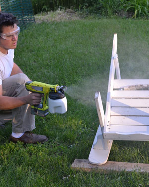 Ryobi ProTip sprayer shines on outdoor furniture