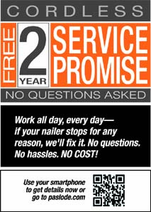 Paslode 2 Year Service Promise