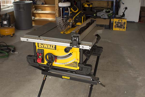 DEWALT DWE7490X Table Saw with Scissor Stand