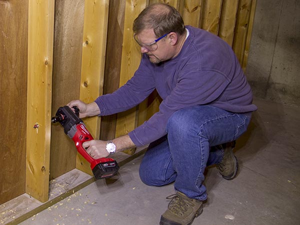 Todd Fratzel using Milwaukee M18 Hole Hawg