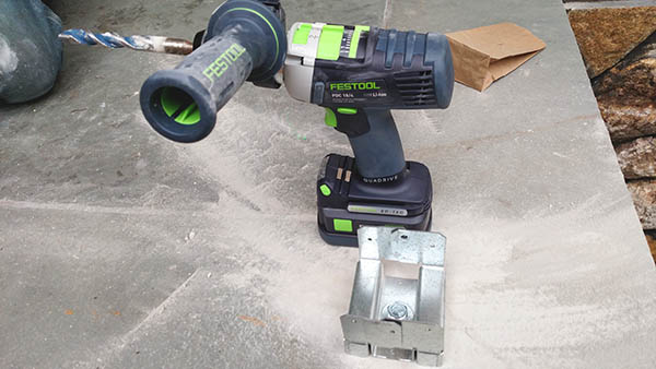 Festool QuaDrive drilling concrete