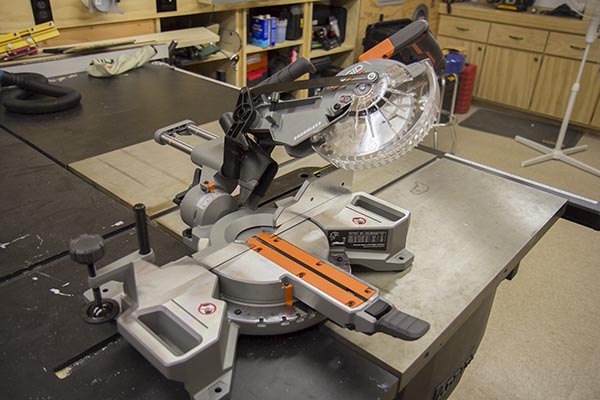 Ridgid Cordless Miter Saw 45 Degree Bevel Right