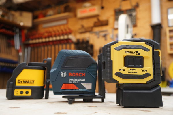 Cross Line Green Laser Comparison Dewalt Vs Bosch Vs Stabilia